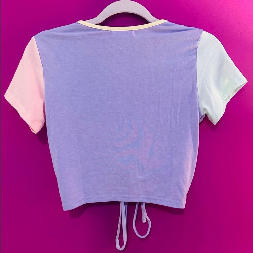 Cropped color-block Tee - Picture 4 of 6